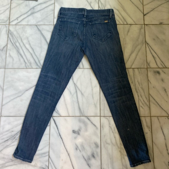 Straight Leg Mid Rise Distressed Jeans. - Picture 4 of 5